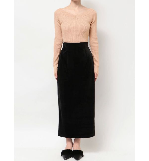 RESEXXY「グリッタークロップドルーズニットトップス」|ニット・セーター|