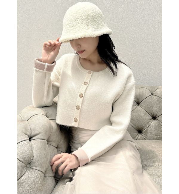 RESEXXY「ゴールドボタンニットカーディガン」|カーディガン|