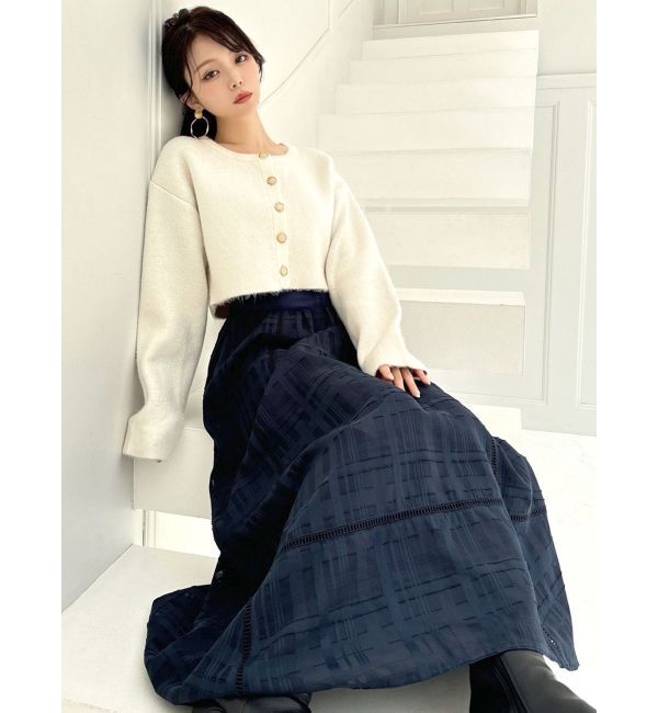 RESEXXY「ゴールドボタンニットカーディガン」|カーディガン|