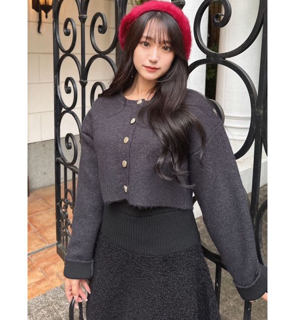 RESEXXY「ゴールドボタンニットカーディガン」|カーディガン|