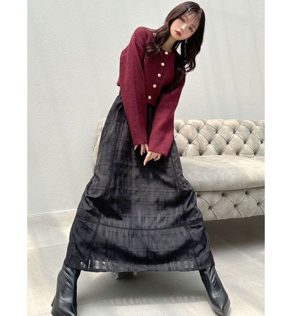 RESEXXY「ゴールドボタンニットカーディガン」|カーディガン|