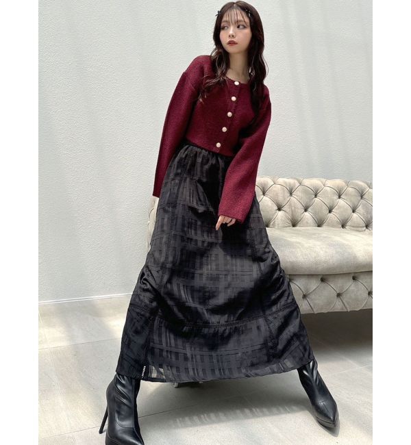 RESEXXY「ゴールドボタンニットカーディガン」|カーディガン|