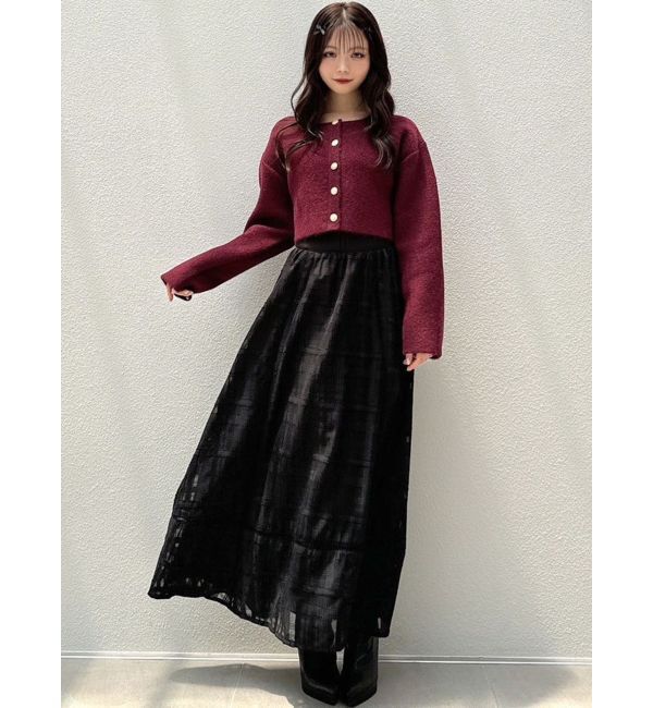 RESEXXY「ゴールドボタンニットカーディガン」|カーディガン|