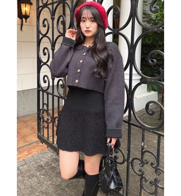 RESEXXY「ゴールドボタンニットカーディガン」|カーディガン|