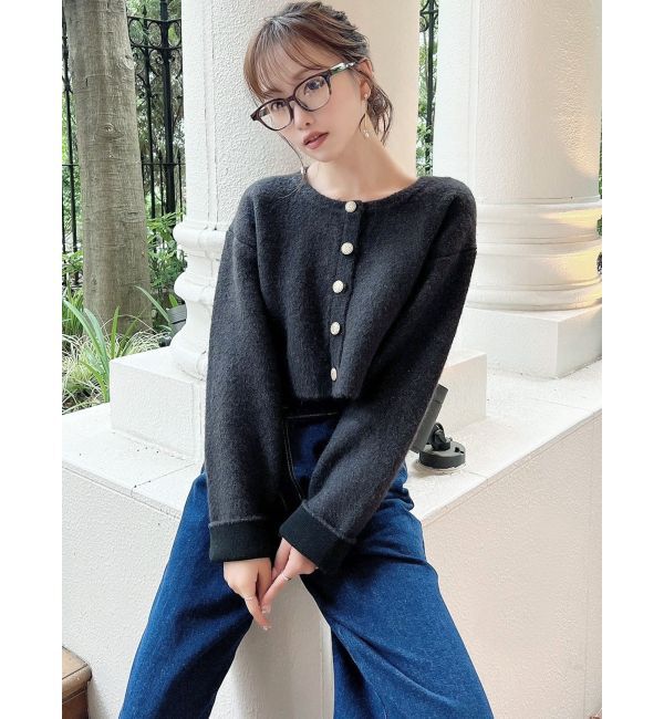 RESEXXY「ゴールドボタンニットカーディガン」|カーディガン|