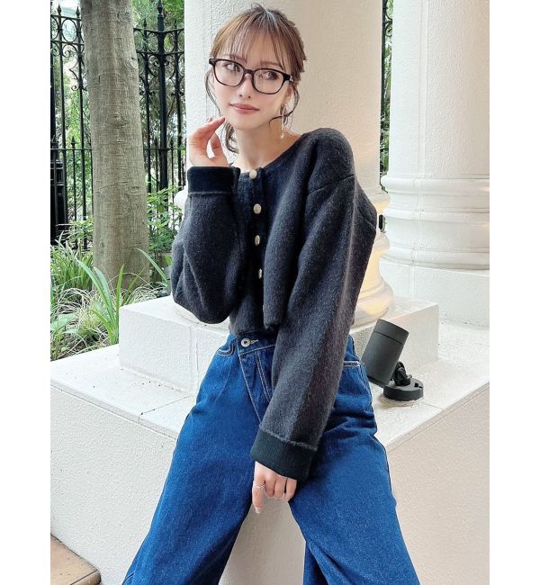 RESEXXY「ゴールドボタンニットカーディガン」|カーディガン|