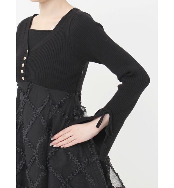 RESEXXY「ドッキングフレアミニニットワンピース」|ワンピース|