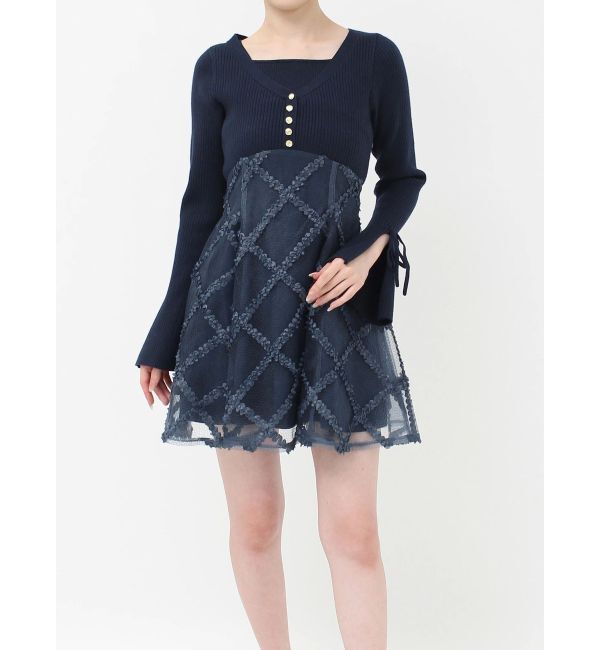 RESEXXY「ドッキングフレアミニニットワンピース」|ワンピース|