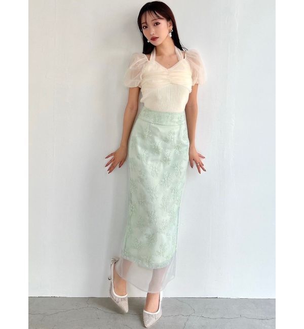 RESEXXY「エンブロイダリーシアースカート」|スカート|