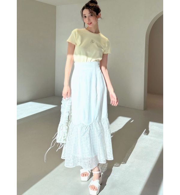 RESEXXY「スカラップ切替えフレアスカート」|スカート|