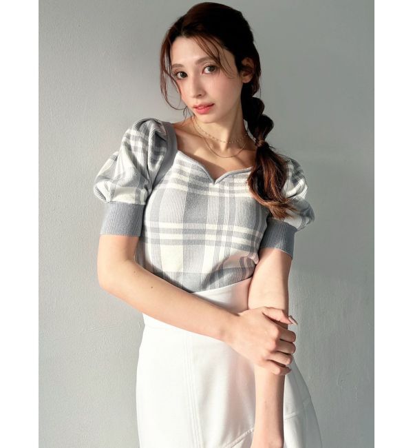 RESEXXY「ハートネックラグランニットトップス」|ニット・セーター|