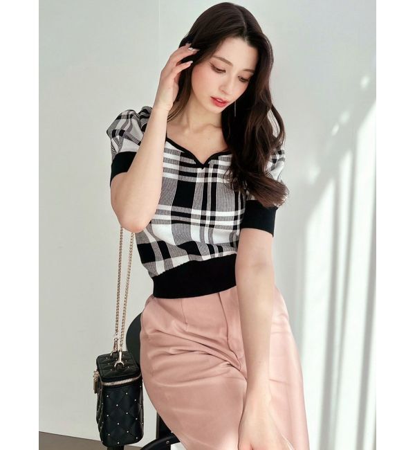 RESEXXY「ハートネックラグランニットトップス」|ニット・セーター|