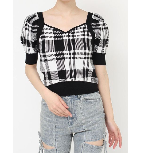 RESEXXY「ハートネックラグランニットトップス」|ニット・セーター|