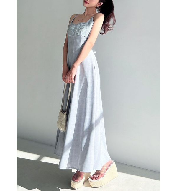 RESEXXY「マルチファブリックキャミワンピース」|ワンピース|ブルー