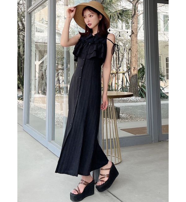 RESEXXY「ラッフルマーメイドシャツワンピース」|ワンピース|