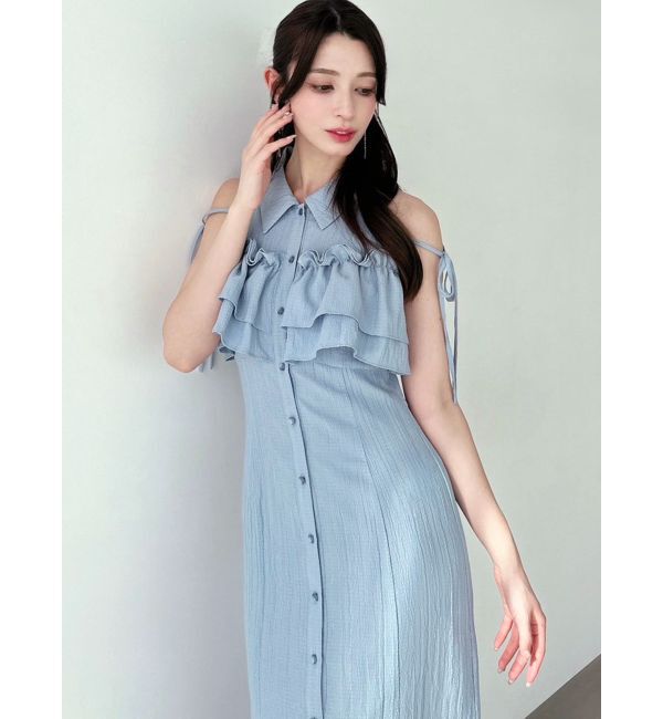 RESEXXY「ラッフルマーメイドシャツワンピース」|ワンピース|