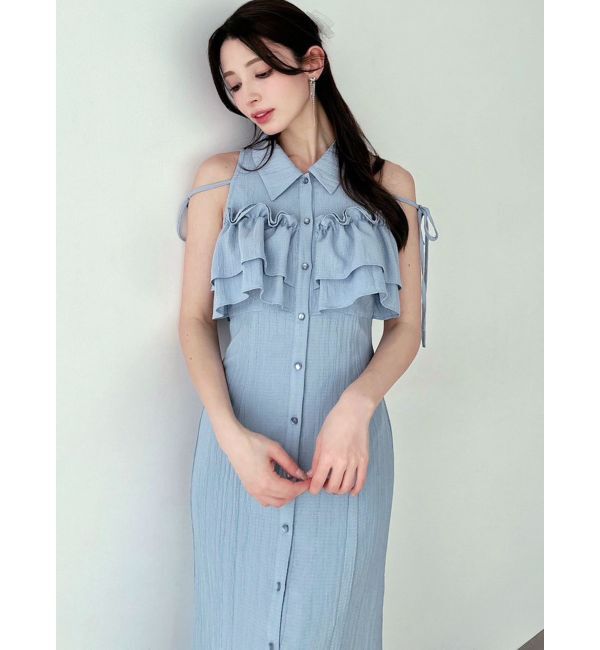 RESEXXY「ラッフルマーメイドシャツワンピース」|ワンピース|