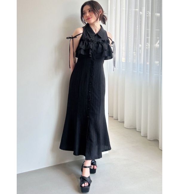 RESEXXY「ラッフルマーメイドシャツワンピース」|ワンピース|