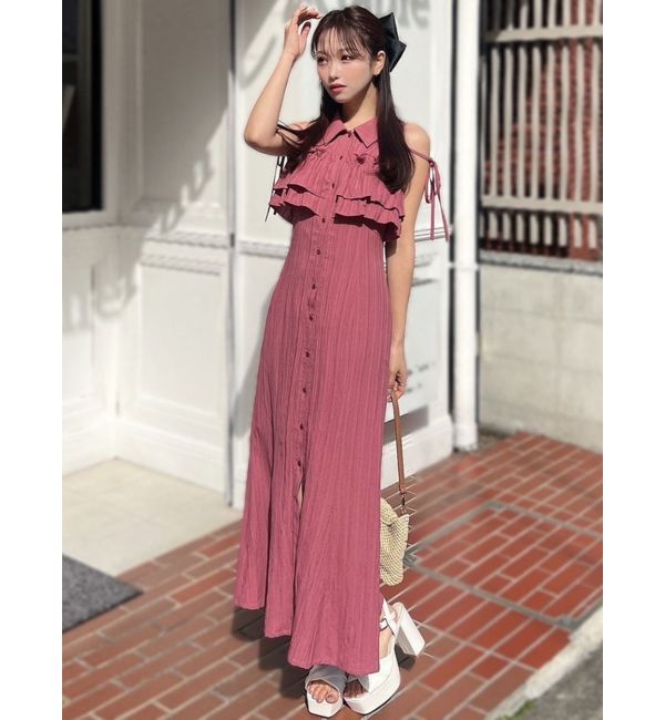 RESEXXY「ラッフルマーメイドシャツワンピース」|ワンピース|