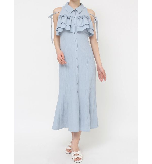 RESEXXY「ラッフルマーメイドシャツワンピース」|ワンピース|