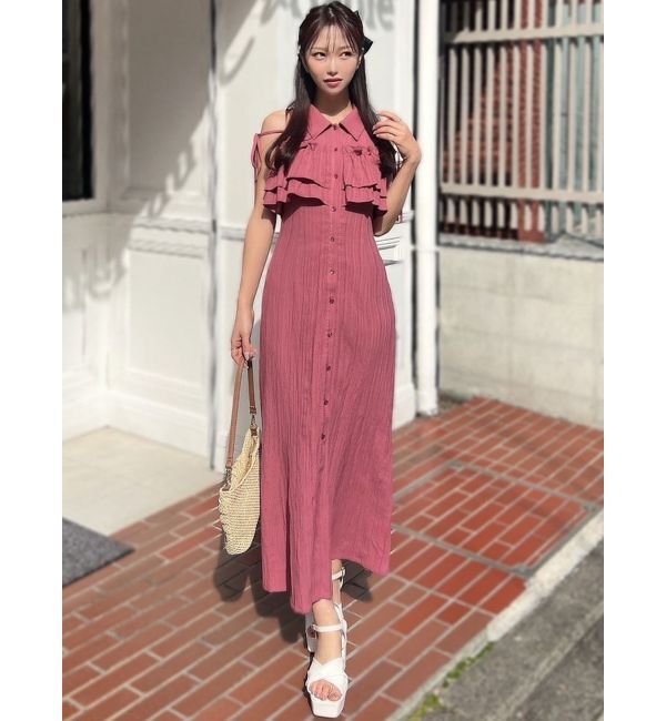 RESEXXY「ラッフルマーメイドシャツワンピース」|ワンピース|