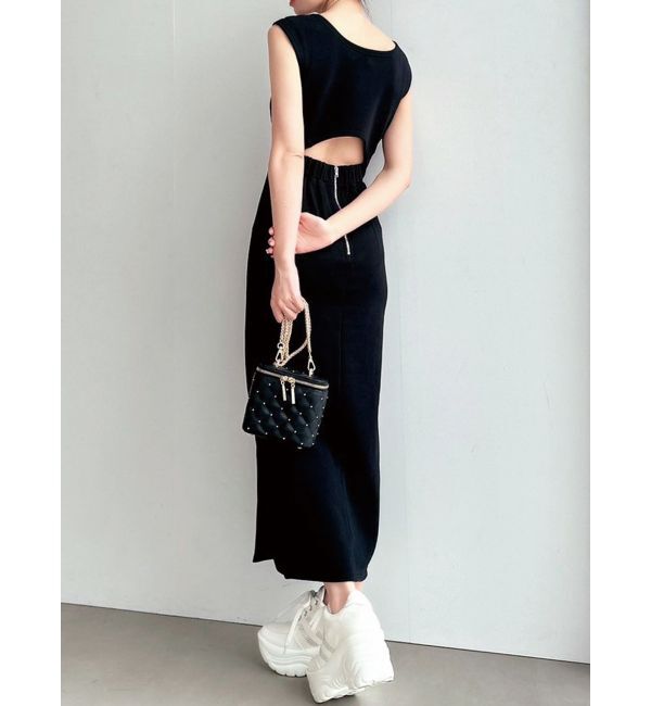 RESEXXY「【WEB限定】バックオープンスリットワンピース」|ワンピース|ブラック