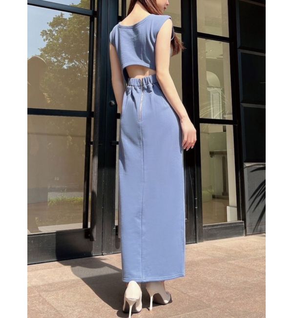 RESEXXY「【WEB限定】バックオープンスリットワンピース」|ワンピース|ブルー