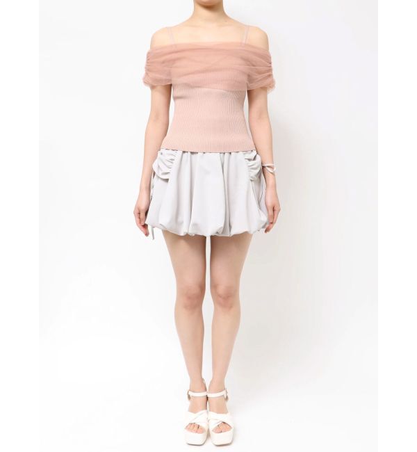 RESEXXY「シアーコンビオフショルニット」|ニット・セーター|