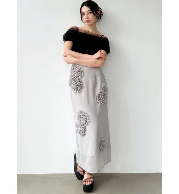 RESEXXY「シアーコンビオフショルニット」|ニット・セーター|