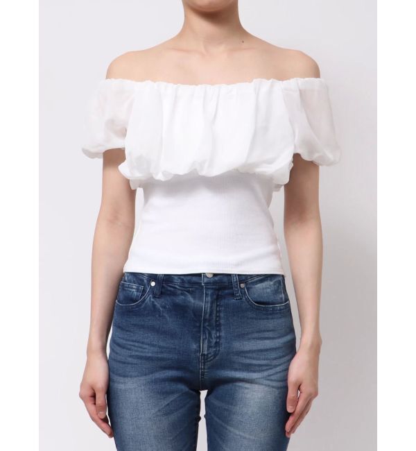 RESEXXY「シアードッキングオフショルトップス」|Tシャツ・カットソー|