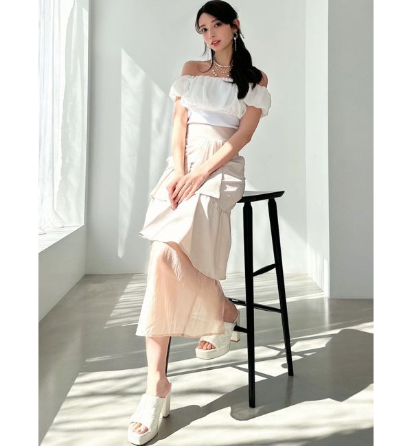 RESEXXY「シアードッキングオフショルトップス」|Tシャツ・カットソー|