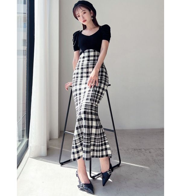 RESEXXY「ショルダーオープンマーメイドニットワンピース」|ワンピース|