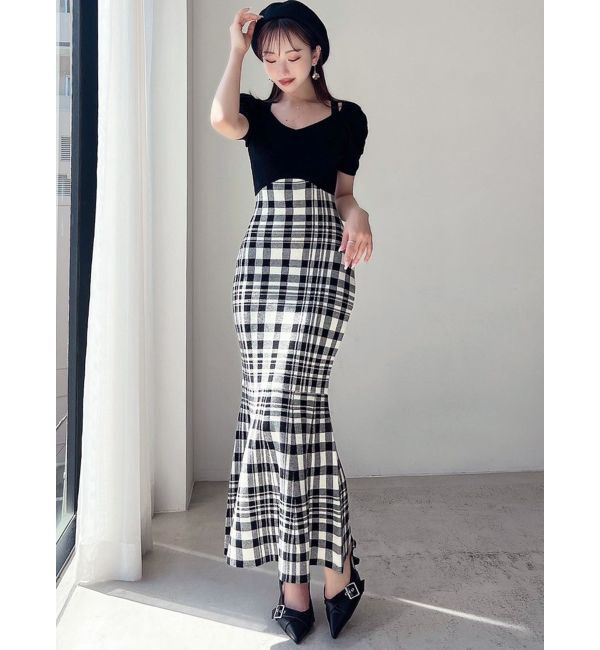 RESEXXY「ショルダーオープンマーメイドニットワンピース」|ワンピース|