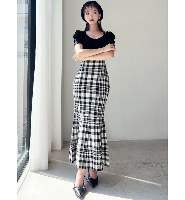 RESEXXY「ショルダーオープンマーメイドニットワンピース」|ワンピース|