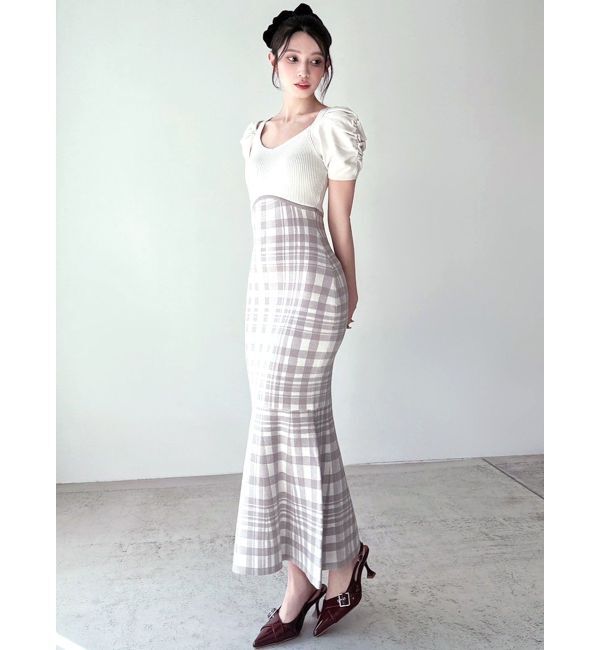 RESEXXY「ショルダーオープンマーメイドニットワンピース」|ワンピース|