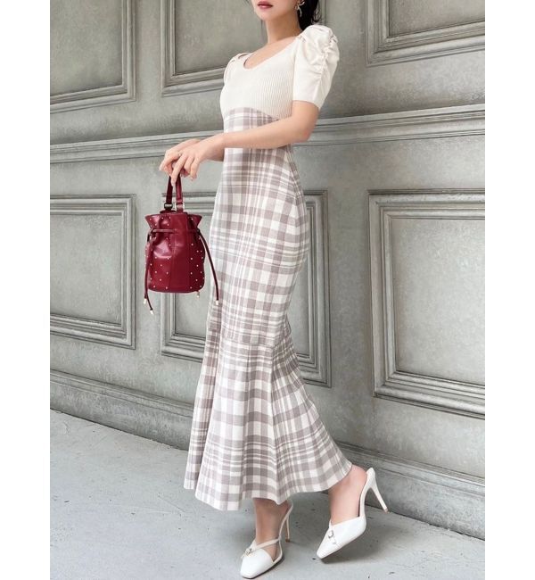 RESEXXY「ショルダーオープンマーメイドニットワンピース」|ワンピース|