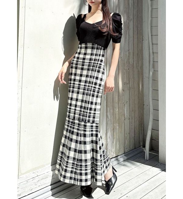 RESEXXY「ショルダーオープンマーメイドニットワンピース」|ワンピース|