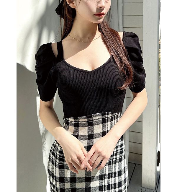 RESEXXY「ショルダーオープンマーメイドニットワンピース」|ワンピース|