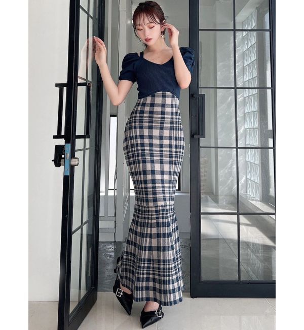 RESEXXY「ショルダーオープンマーメイドニットワンピース」|ワンピース|