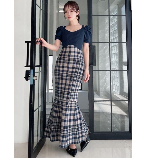 RESEXXY「ショルダーオープンマーメイドニットワンピース」|ワンピース|