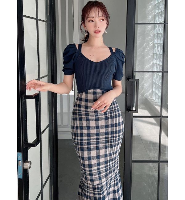 RESEXXY「ショルダーオープンマーメイドニットワンピース」|ワンピース|