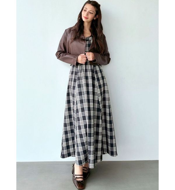 RESEXXY「バルーンスリーブチェックワンピース」|ワンピース|