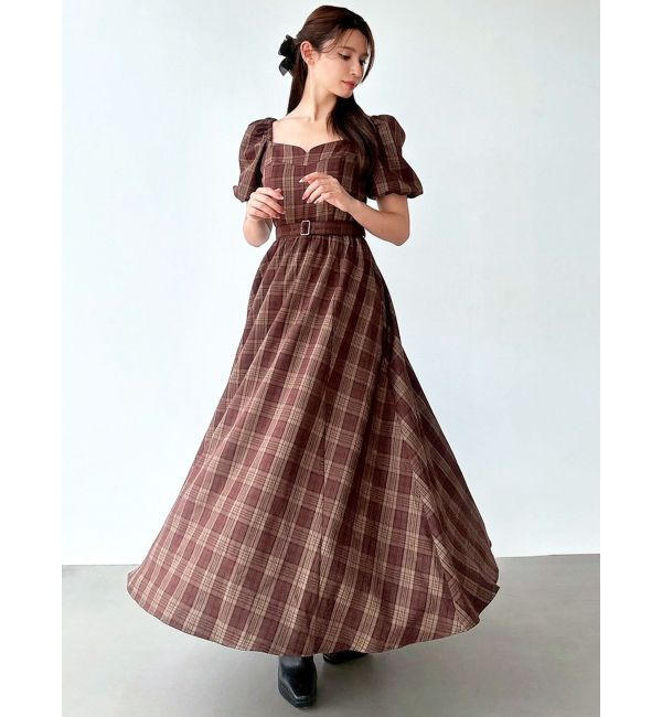 RESEXXY「バルーンスリーブチェックワンピース」|ワンピース|