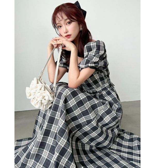 RESEXXY「バルーンスリーブチェックワンピース」|ワンピース|