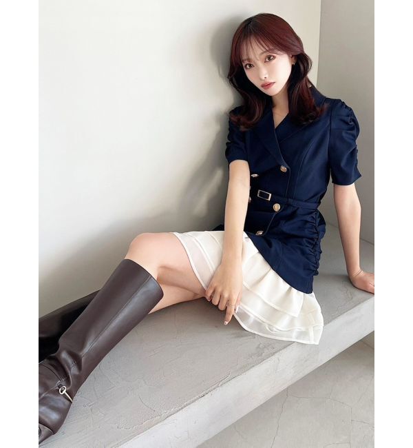 RESEXXY「ヘムフリルテーラードミニワンピース」|ワンピース|