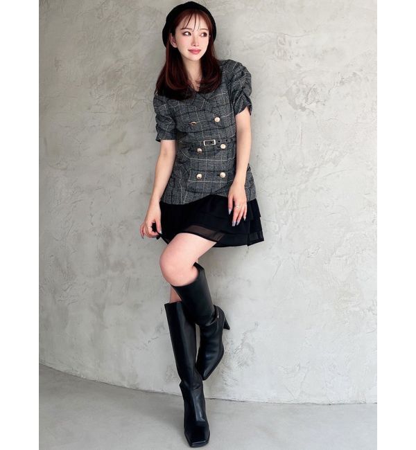 RESEXXY「ヘムフリルテーラードミニワンピース」|ワンピース|