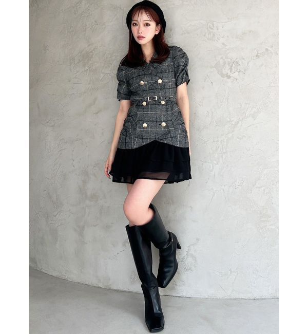 RESEXXY「ヘムフリルテーラードミニワンピース」|ワンピース|