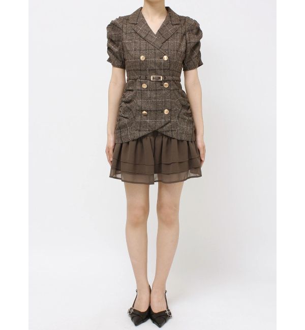 RESEXXY「ヘムフリルテーラードミニワンピース」|ワンピース|