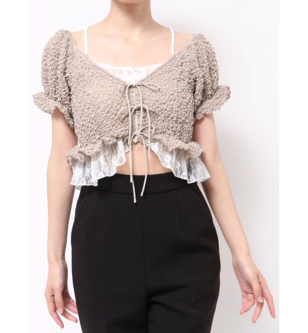 RESEXXY「レースドッキングフリルブラウス」|シャツ・ブラウス|