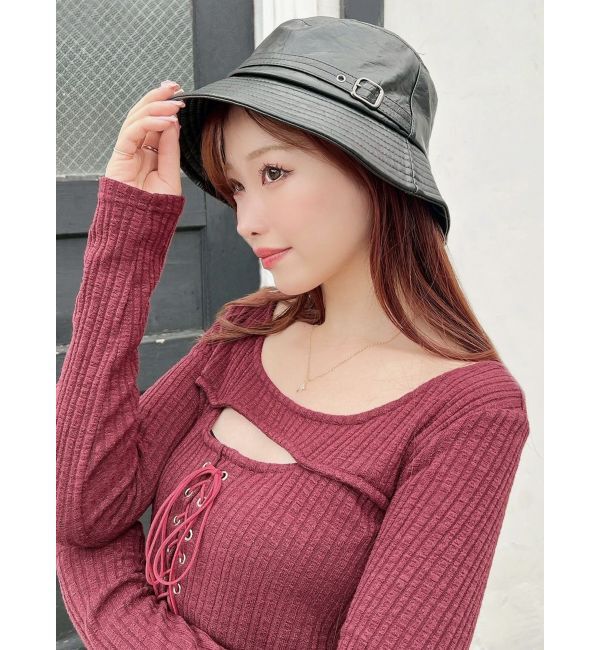 RESEXXY「フェイクレザーバケットハット」|ハット|